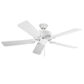 Maxim Basic-Max N/A-Light 52" Wide Matte White Indoor Ceiling Fan 89905MW